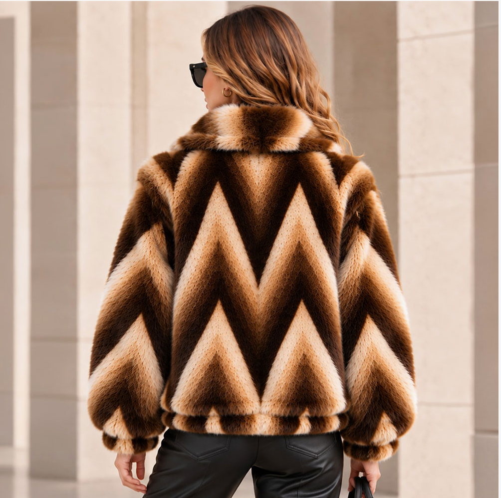 Modern Icon Cocoa and Cream Statement Jacket