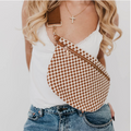 Westlyn Woven Checkered Sling Crossbody Bag