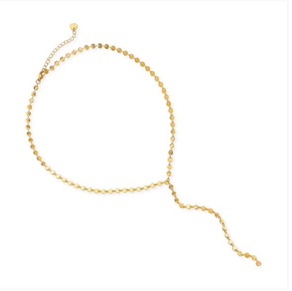 Flat Circle Lariat Necklace