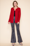Crimson Sparkle Cardigan From Vocal
