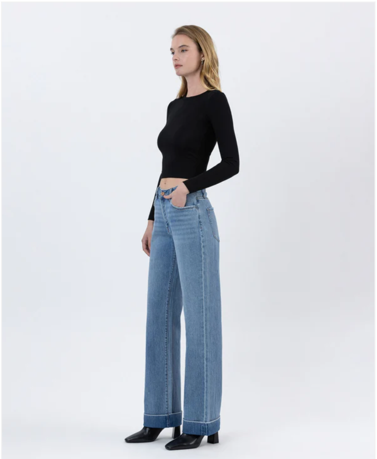 Harlow Cuffed Denim Trouser