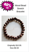 Wood Bead Stretch Bracelet