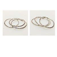 Silver Stretch Crystal Bracelets