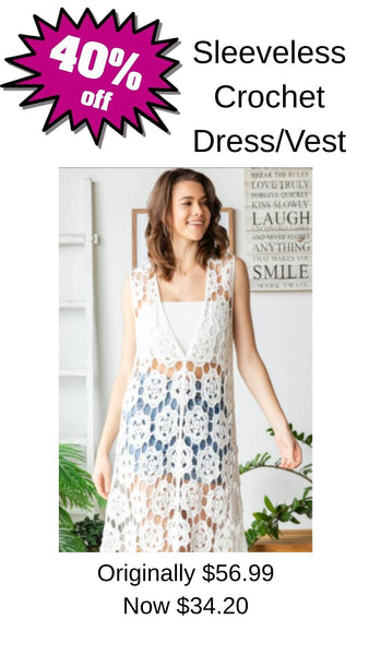 Sleeveless Crochet Dress/Vest