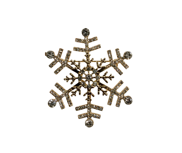 Frosted Elegance Snowflake Pin
