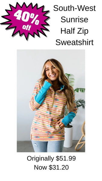 South-West Sunrise Half Zip Sweatshirt