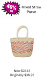 Mixed Straw Purse