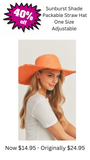 Sunburst Shade Packable Straw Hat