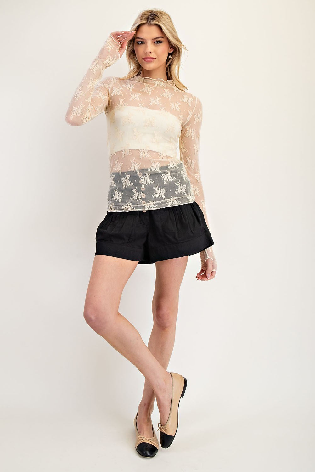 Ivory Lace Layering Tee