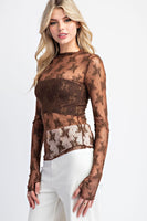 Mocha Lace Layering Tee