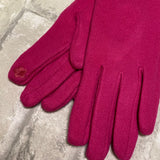 Cashmere Touch Fuchsia Gloves