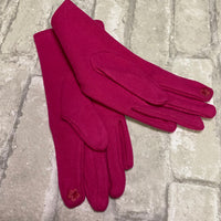 Cashmere Touch Fuchsia Gloves