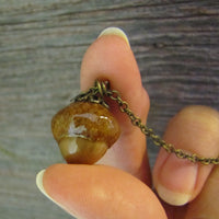 Small Woodland Acorn Necklace
