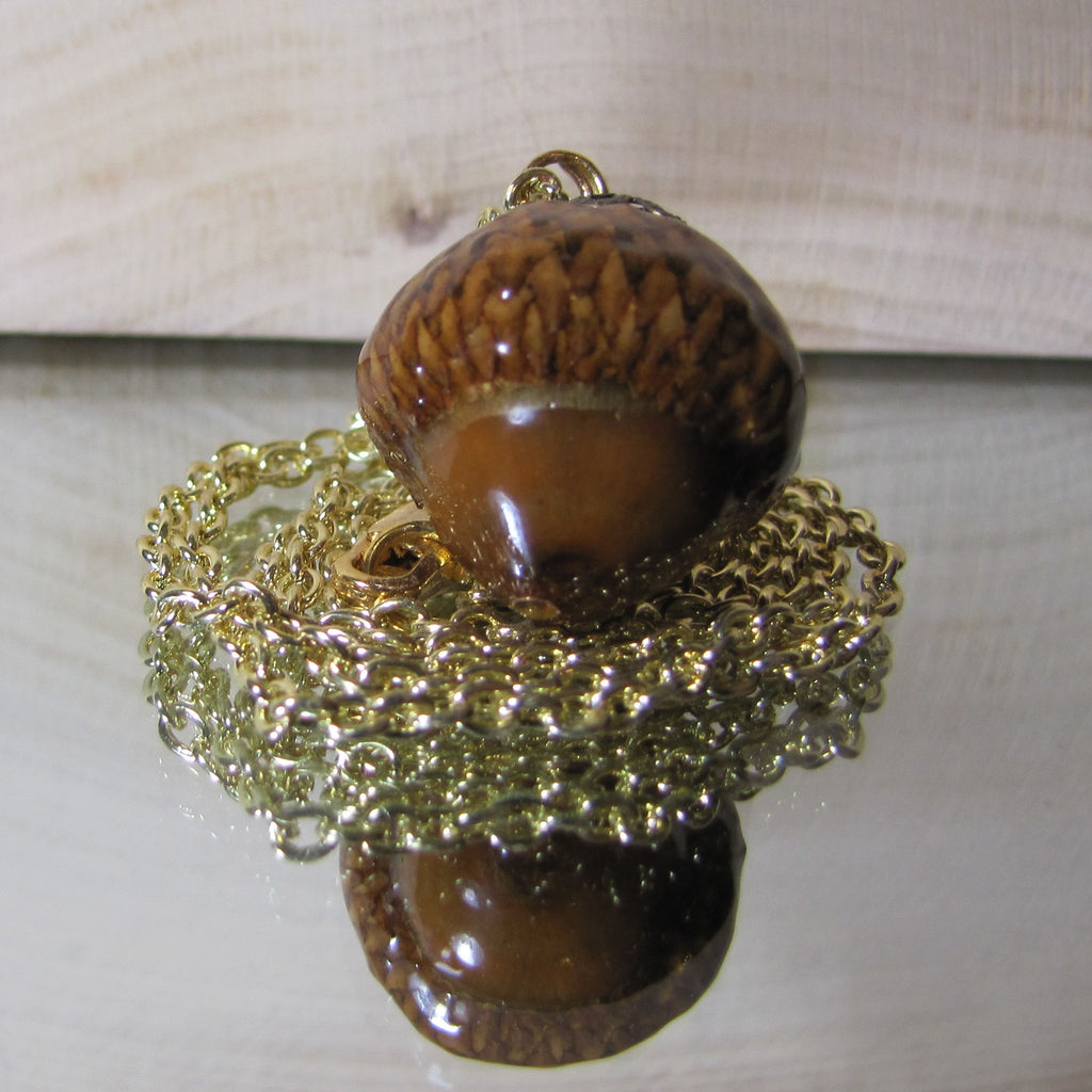 Medium Woodland Acorn Necklace