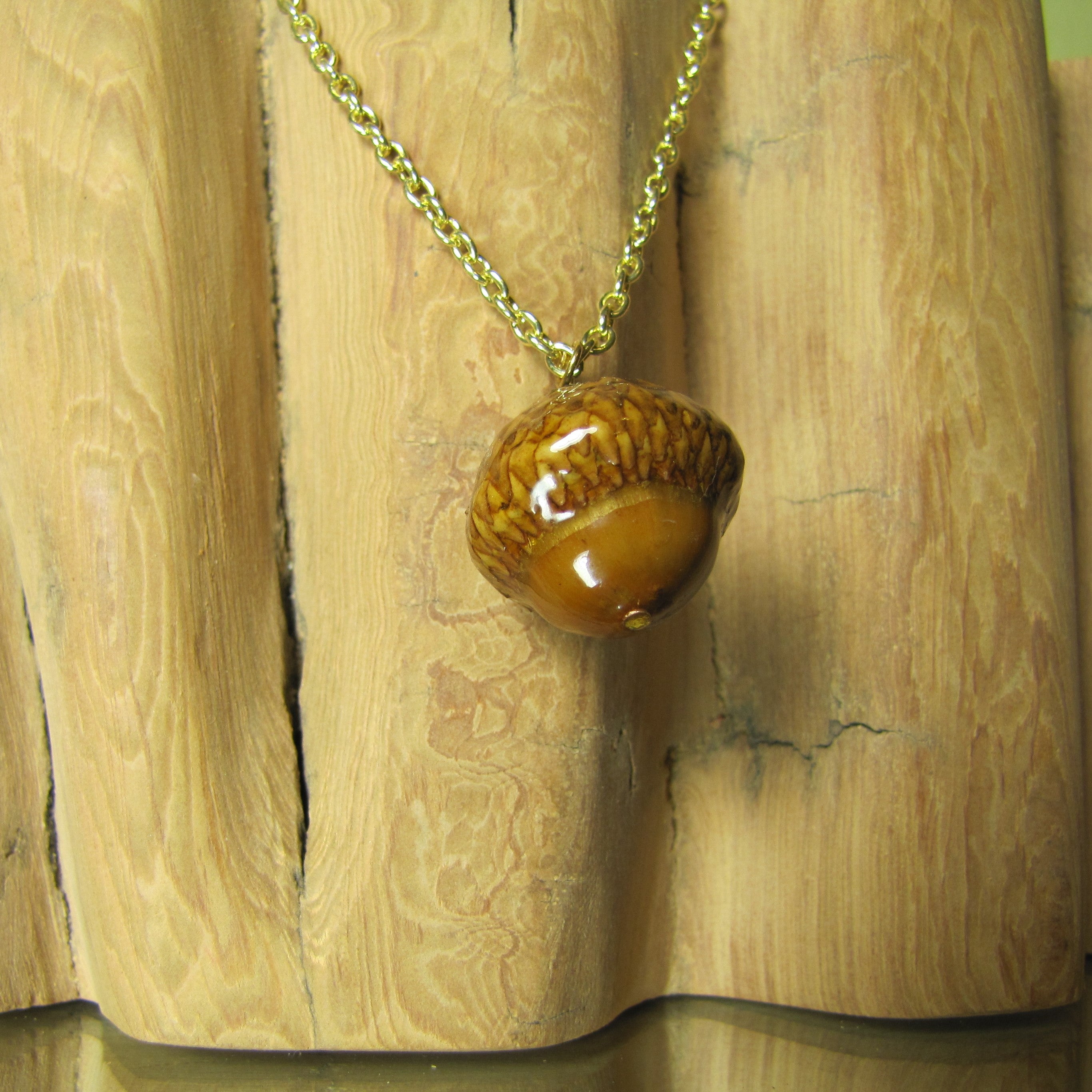 Medium Woodland Acorn Necklace
