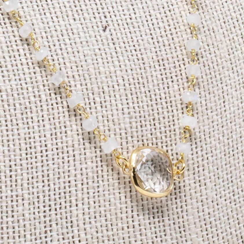 Megan Clear Gem Necklace