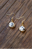 Dalmation Stone Drop Earrings