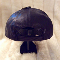 Ladies Black Brushed Satin Hat