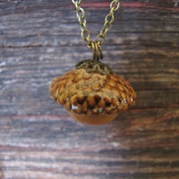 Large Woodland Acorn Necklace