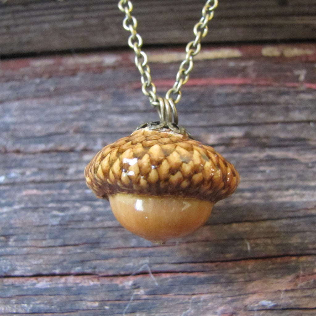 Large Woodland Acorn Necklace