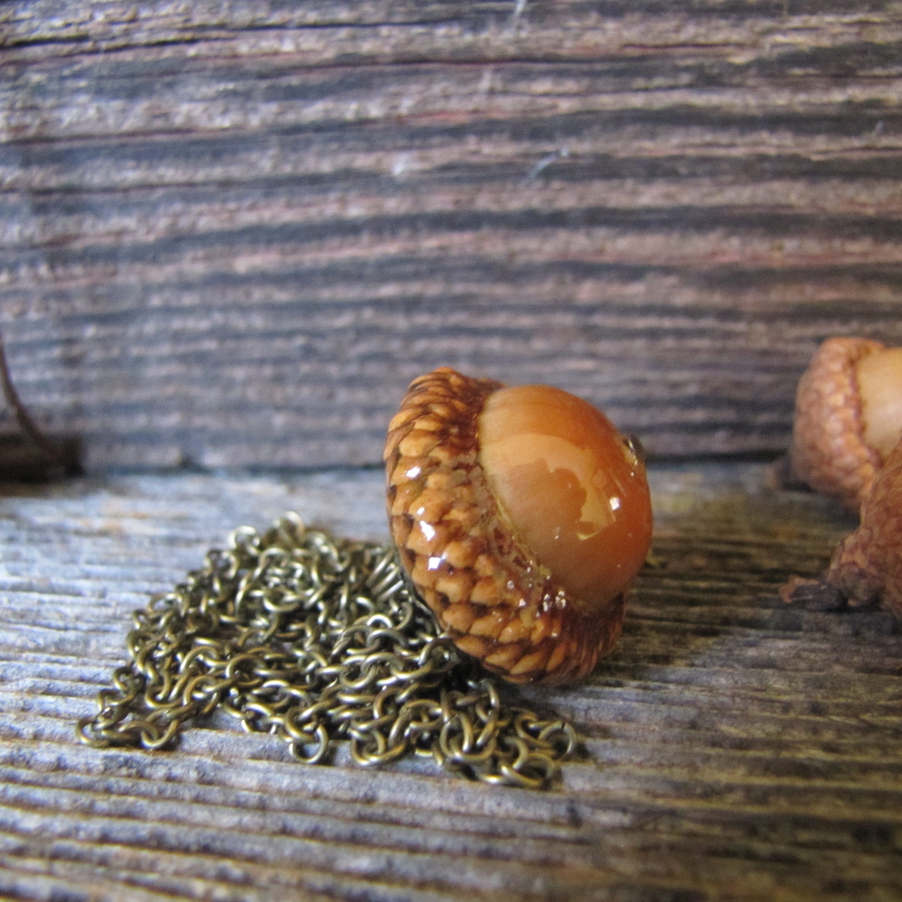 Large Woodland Acorn Necklace