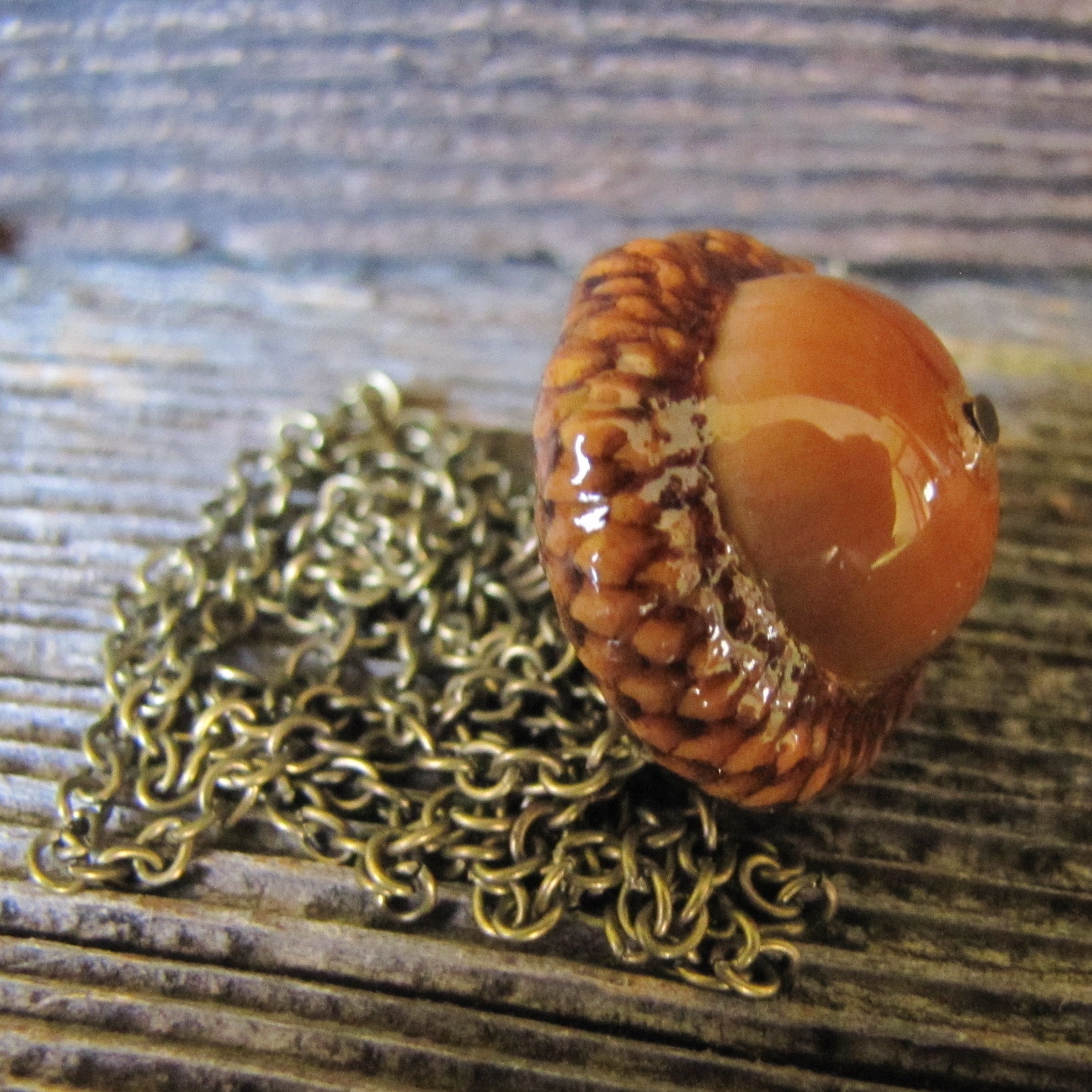 Large Woodland Acorn Necklace