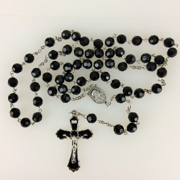 Jet Crystal Rosary