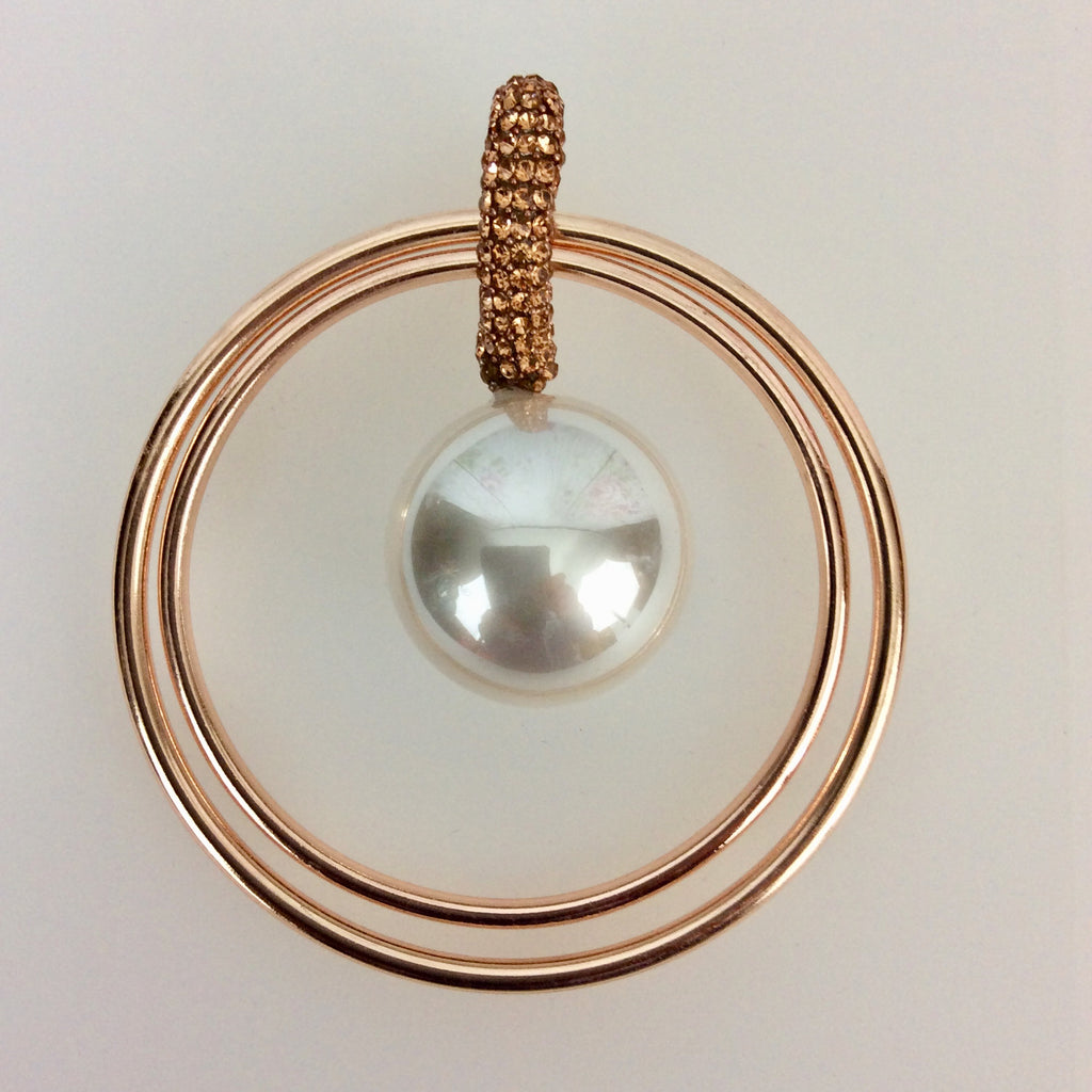 Pearl Circles Scarf Pendant