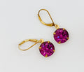 Magenta Fire Chaton Earrings