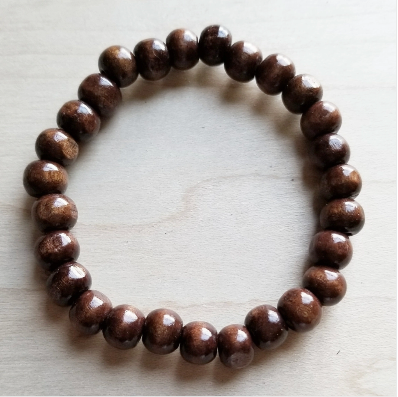 Wood Bead Stretch Bracelet