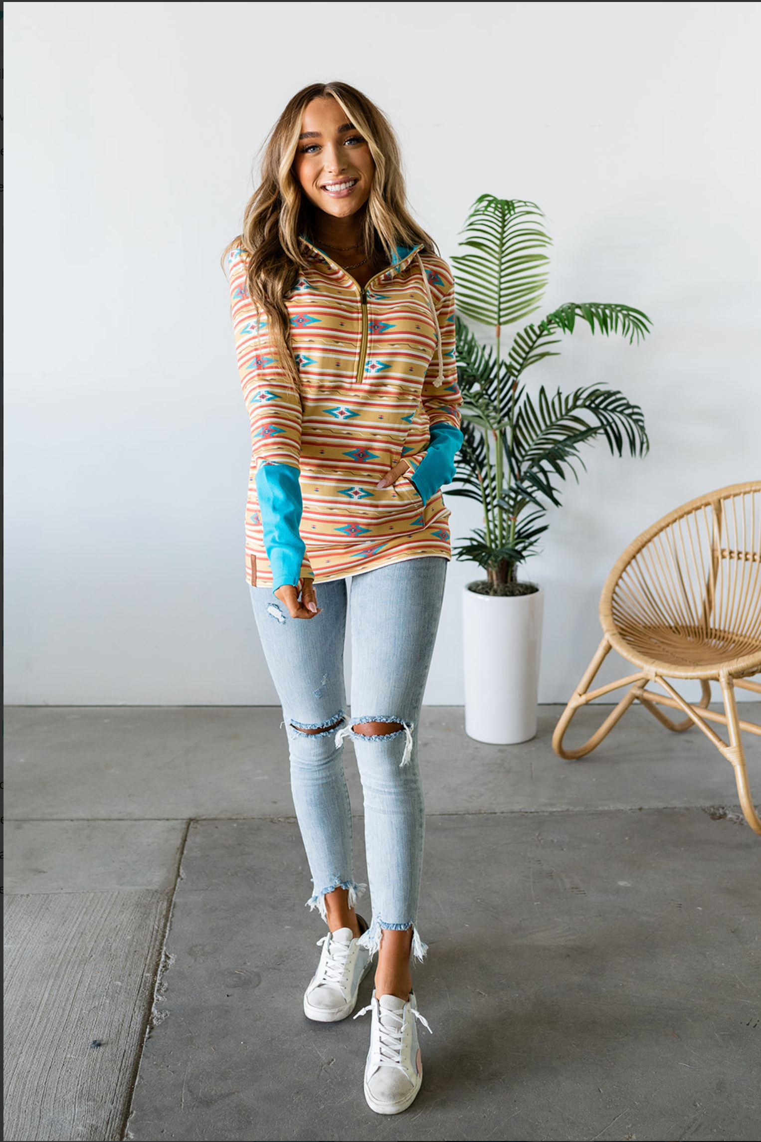 South-West Sunrise Half Zip Sweatshirt