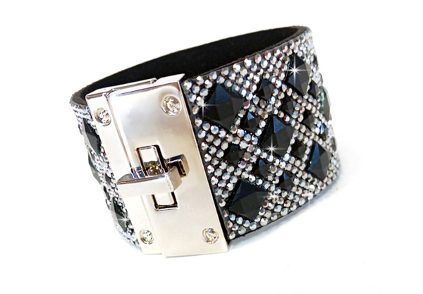 Royal Ice Black Diamond Cuff Bracelet