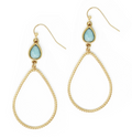 Turquoise Twisted Teardrop Earrings