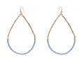 Denim Nugget Teardrop Earrings